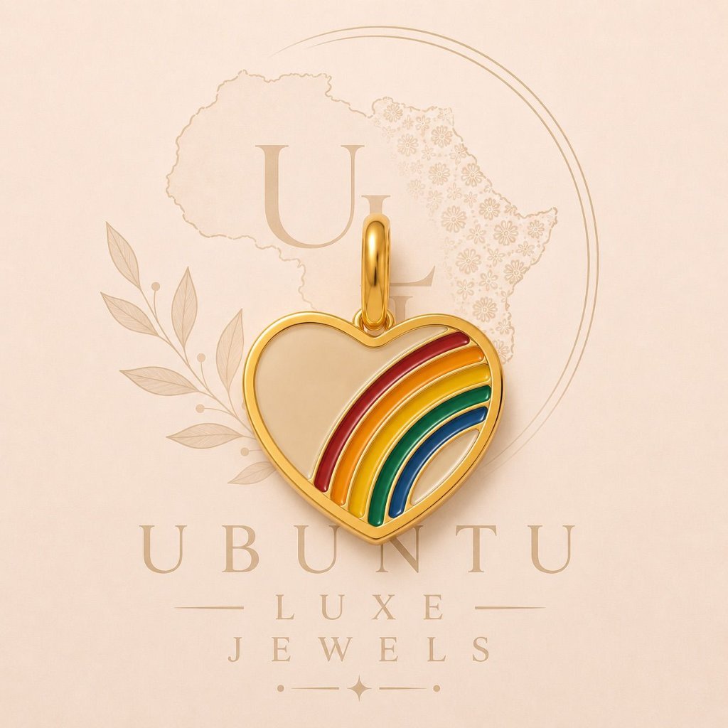 Rainbow Heart Charm — Colourful Enamel