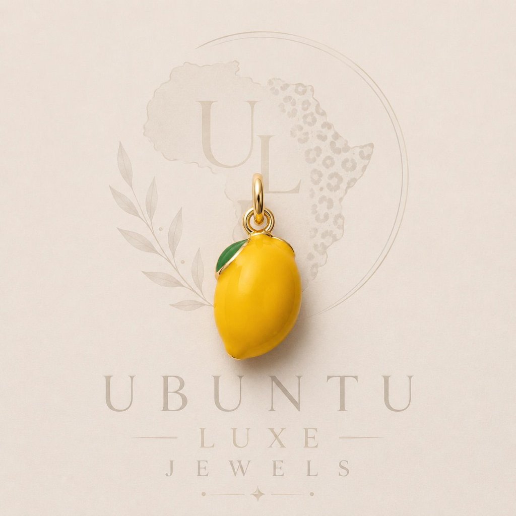 Lemon Charm — Gold & Yellow Enamel