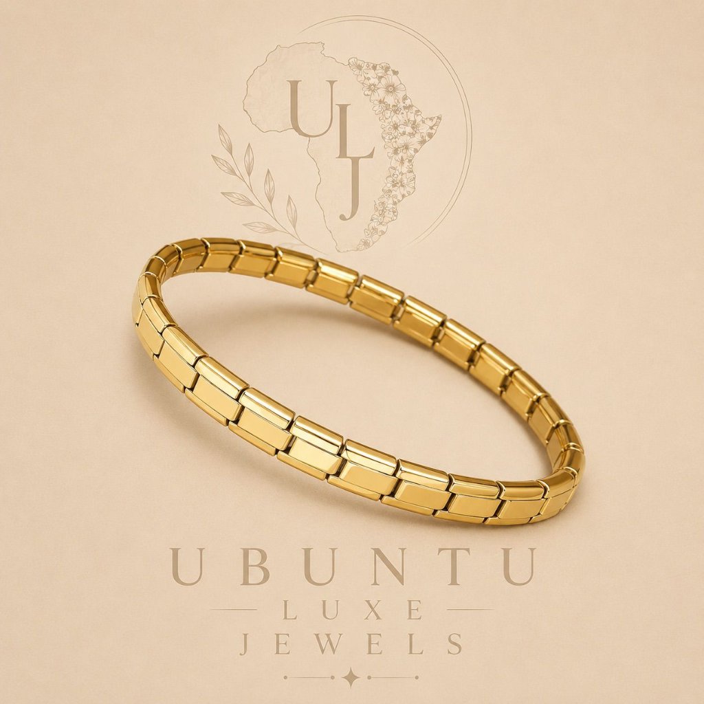 Italian Link Stretch Bracelet — Gold (Slim)