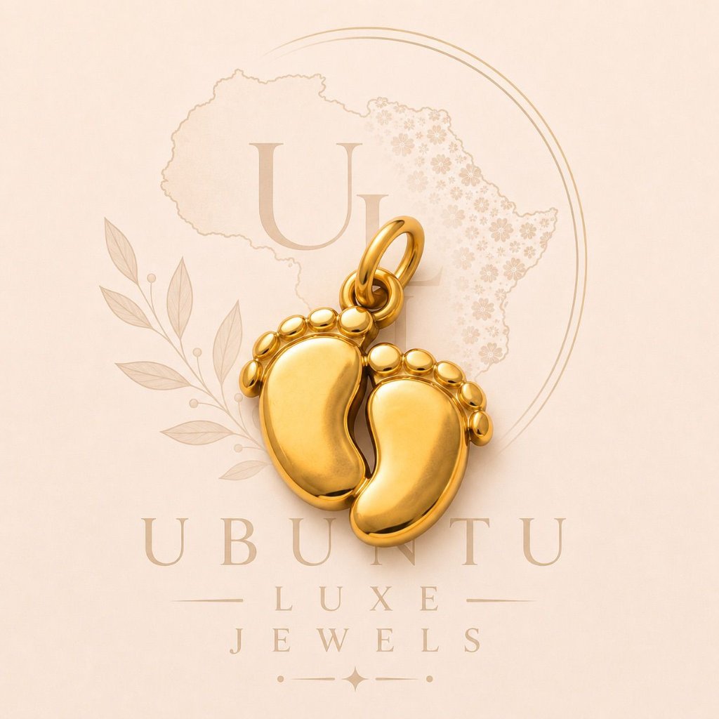 Baby Feet Charm — Gold