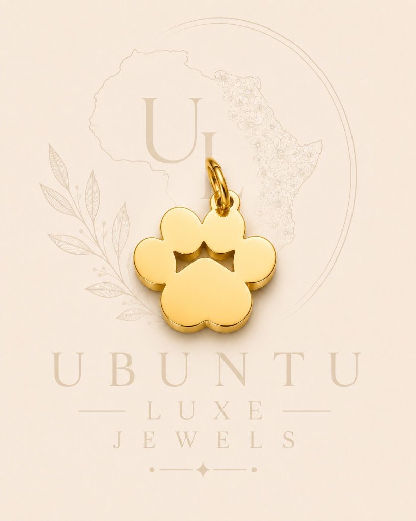 Paw Print Charm — Gold