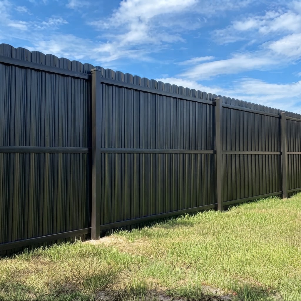 Cerca de metal instalada en South Texas