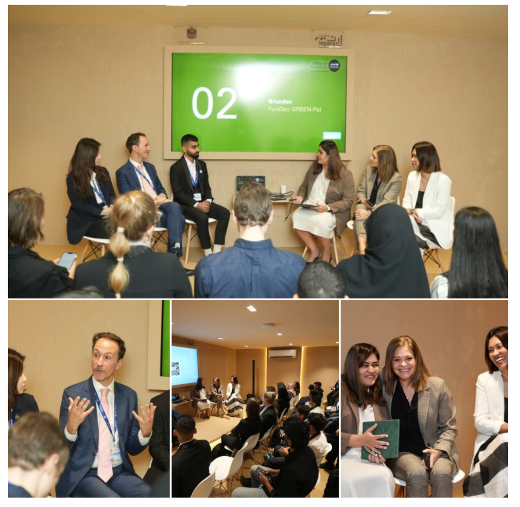 UNICEF, ALDESD and AUS teams launching GreenPal at COP28
