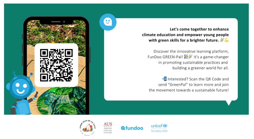 Access FunDoo GreenPal — scan QR code