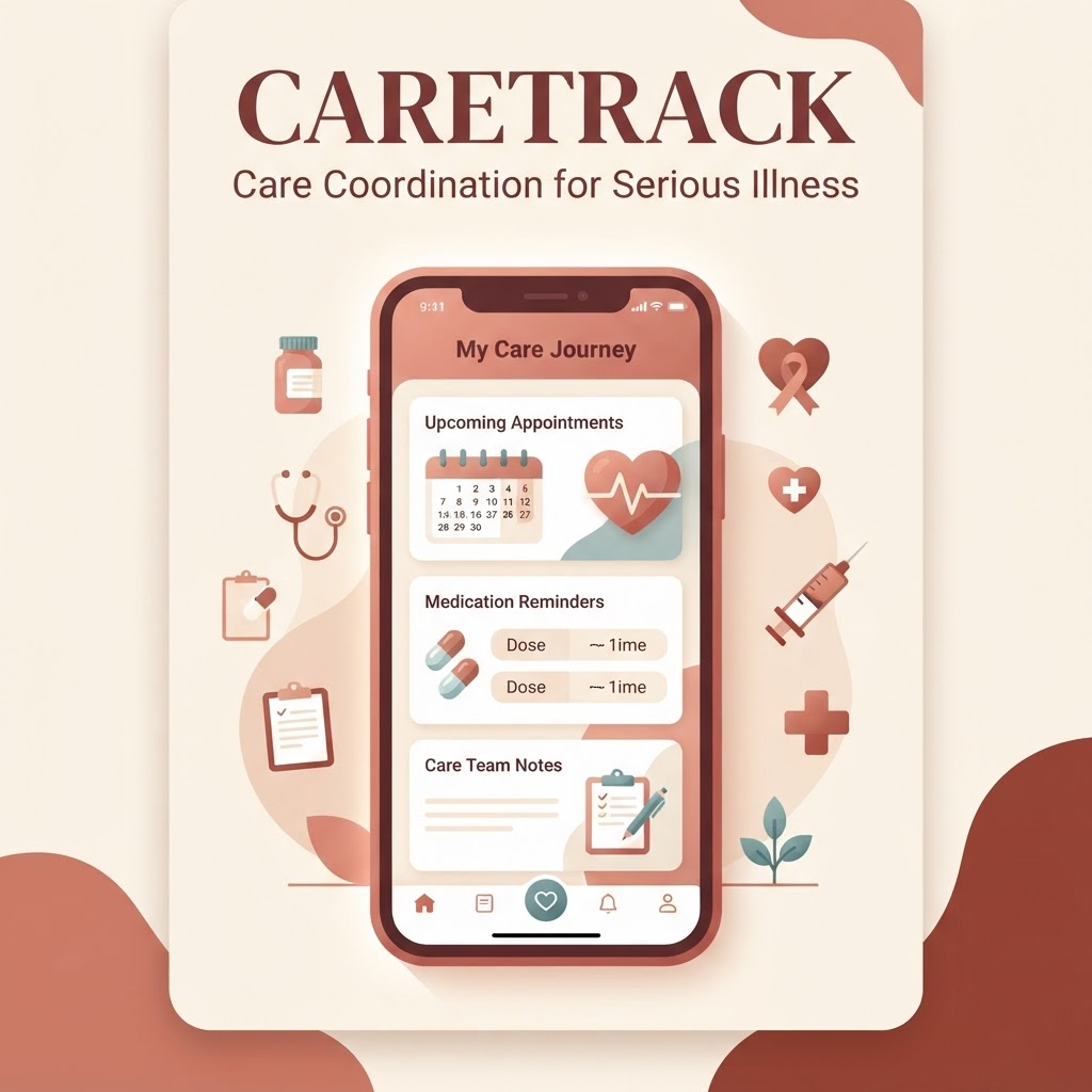 CareTrack — care coordination app for medications, appointments, symptoms, and caregiver coordination