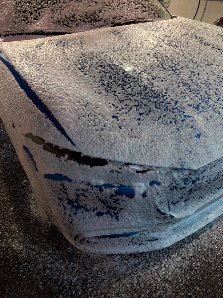 Foam wash close up