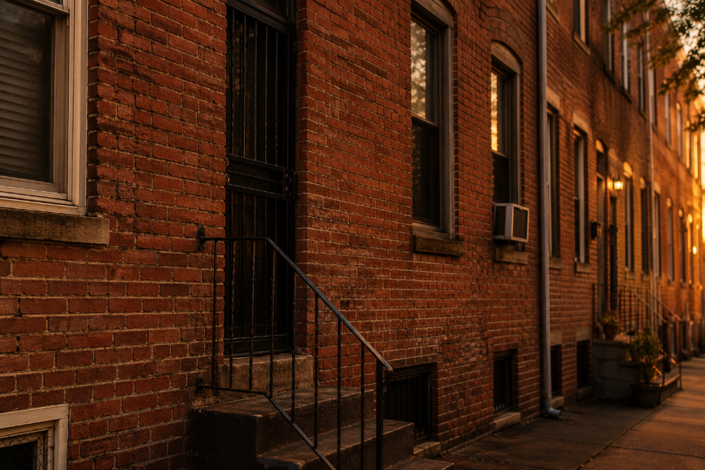 Baltimore brick row homes