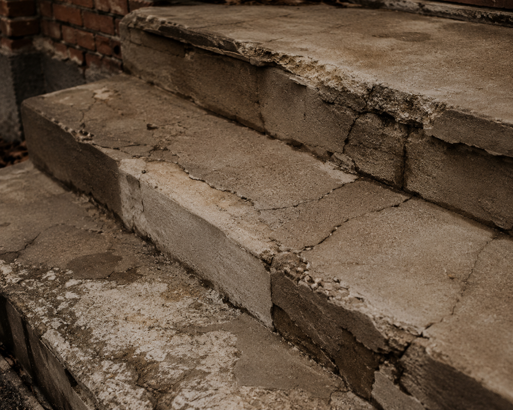 AFTER: new poured concrete steps