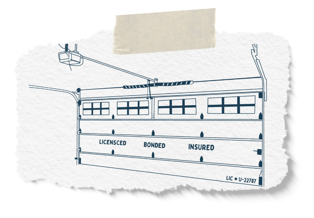Licensed, bonded & insured garage door service