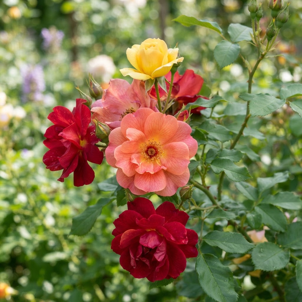 Mutabilis rose bloom