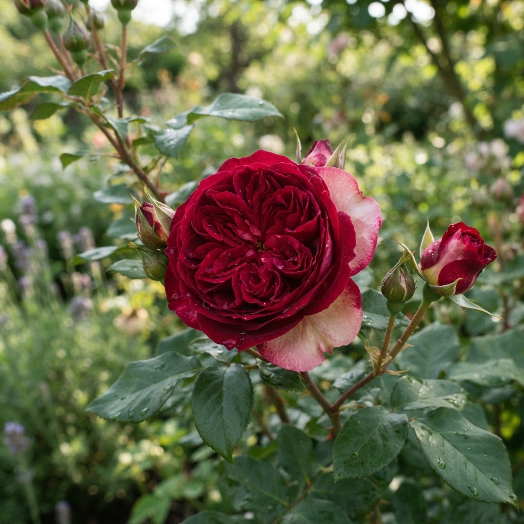 Louis Philippe rose bloom