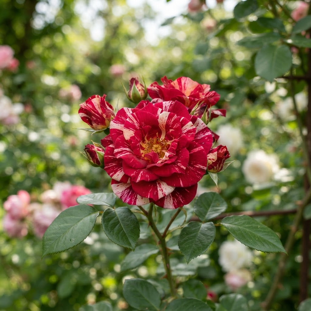 Fourth of July rose bloom