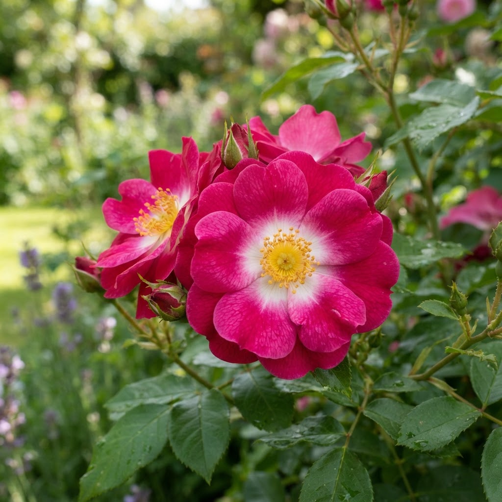 William Baffin rose bloom