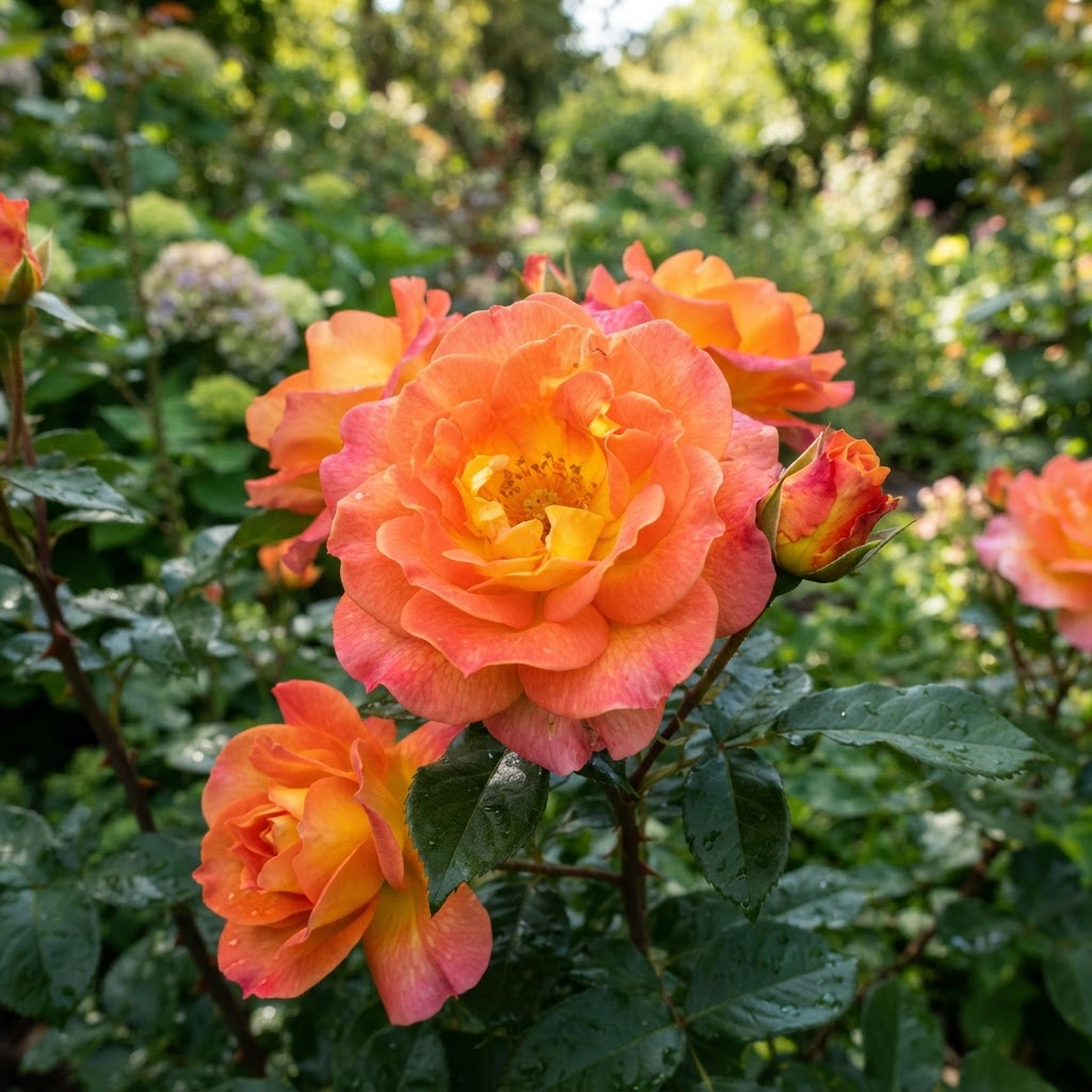 Mardi Gras rose bloom