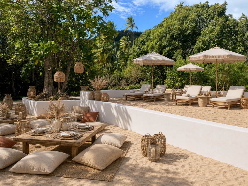 Beach bar vue sur l'océan