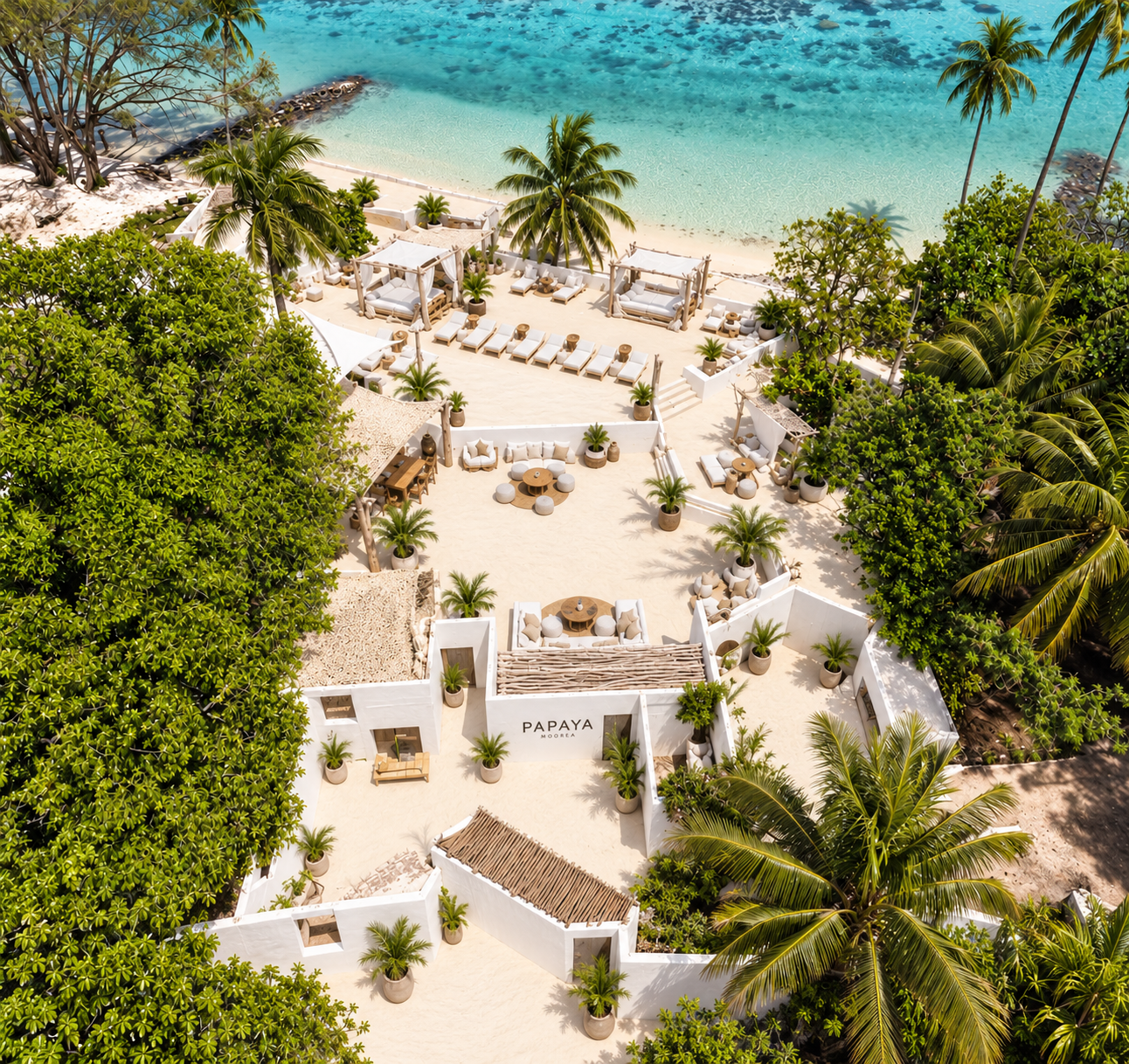Beach bar vue sur l'océan