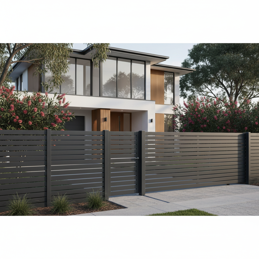 Aluminium Slat Fence Panels