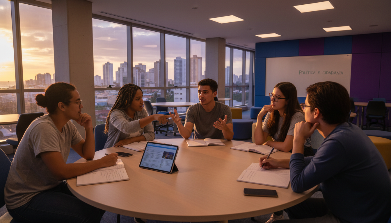 Jovens ativistas do Instituto Politikós