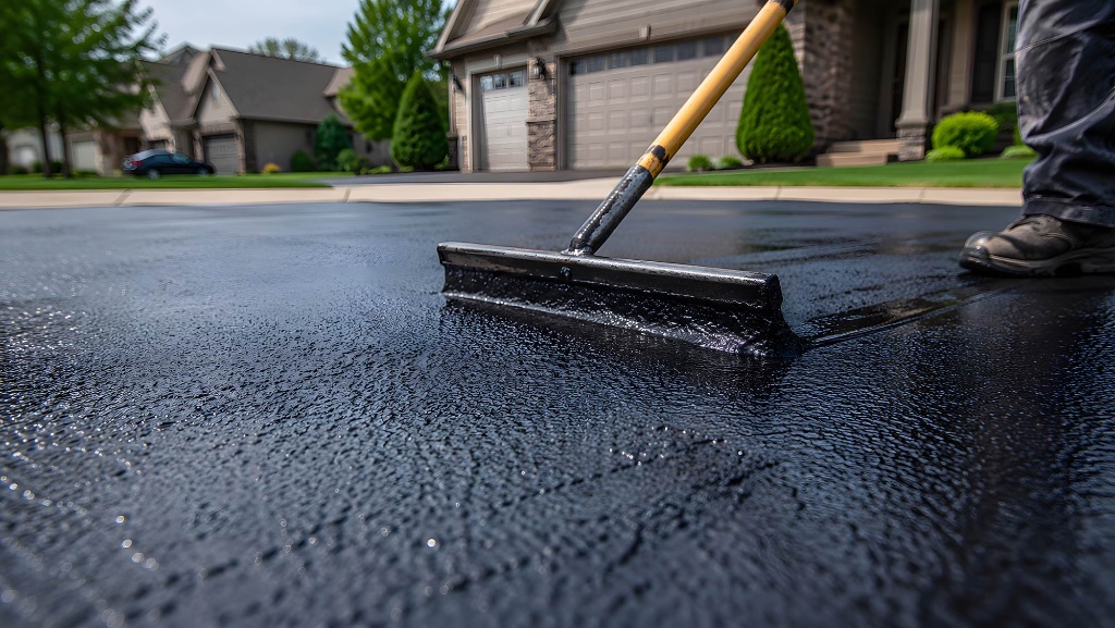 Asphalt road pavement