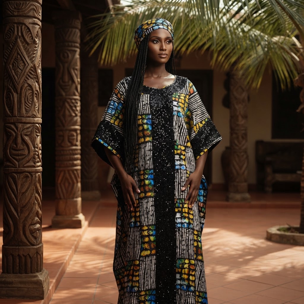 Clearance Sales: Machine Made Adire Dress (Size 12-14)