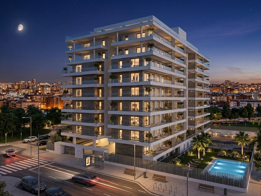 Vista exterior de la promoción Grass residencial by Almarea