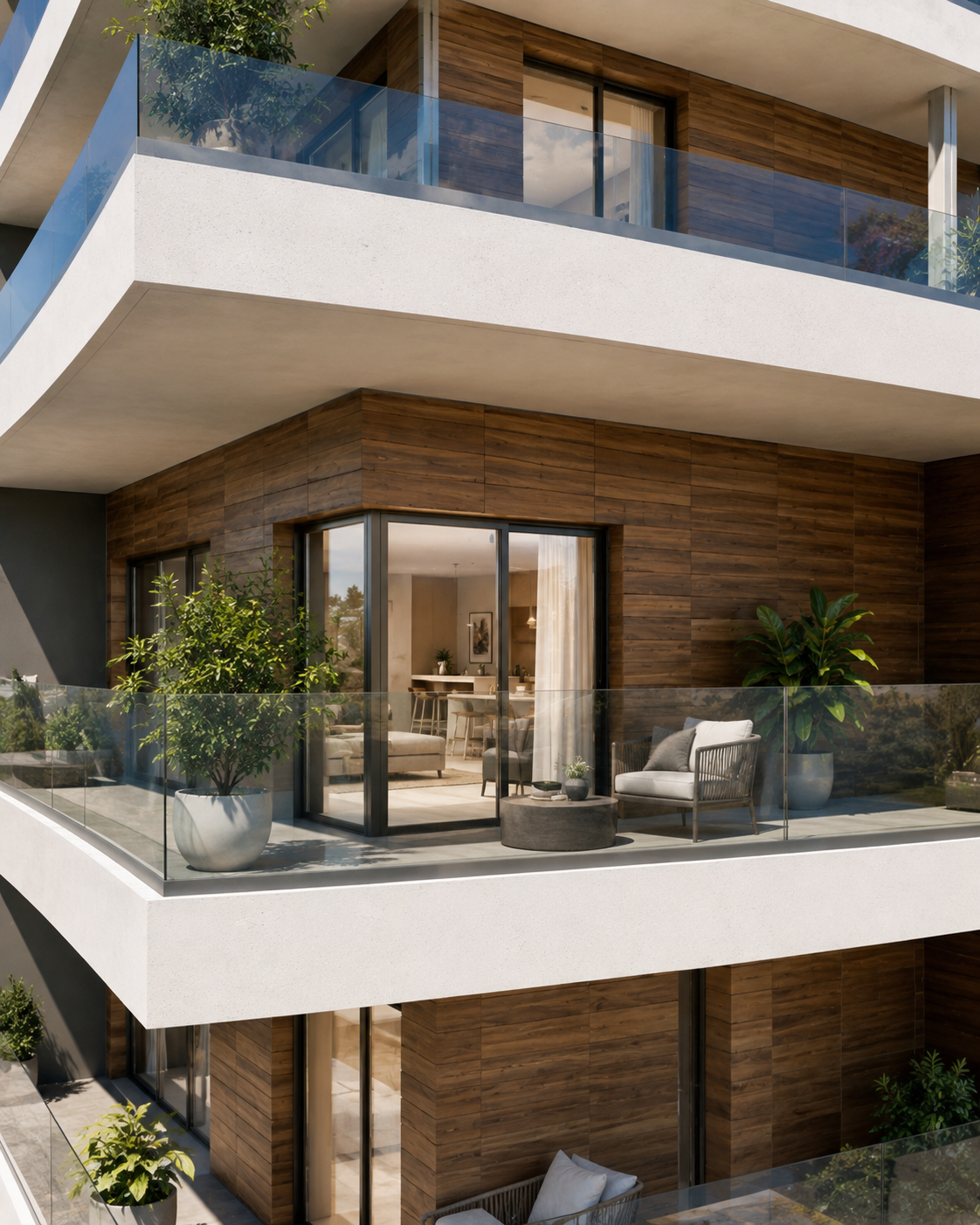 Terraza con vistas de la promoción