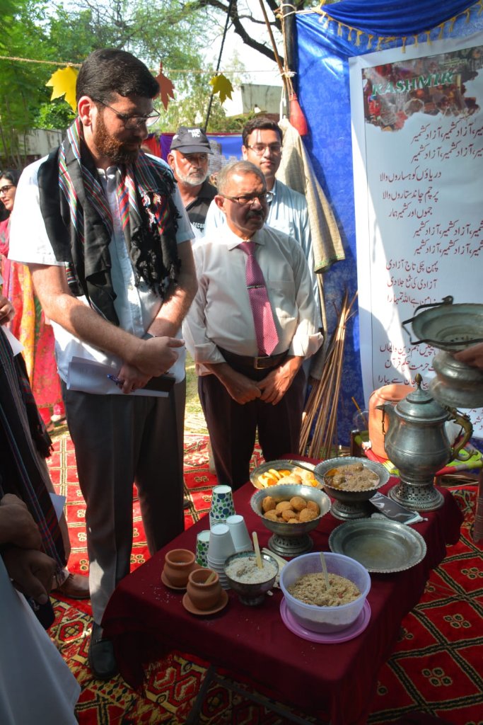 Faculty at Kashmir cultural day stall