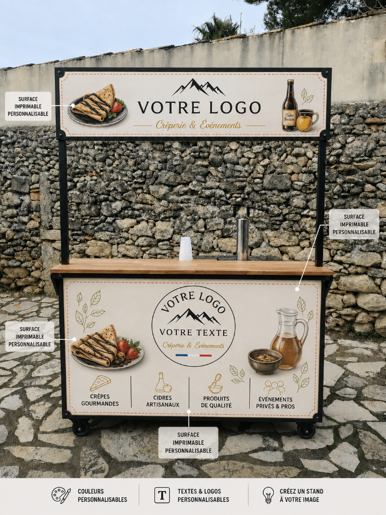 Stand ambulant personnalisé