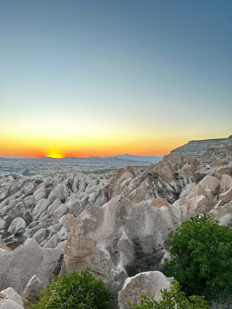 Cappadocia rock formations at sunrise