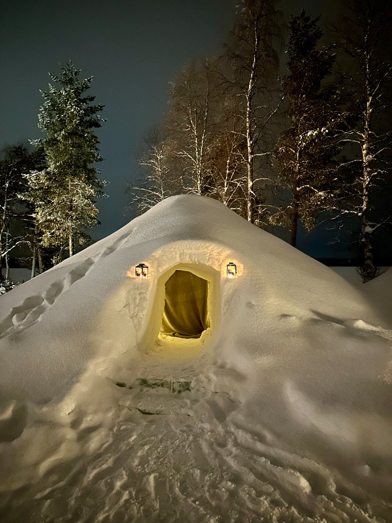 Snow igloo in Finnish Lapland