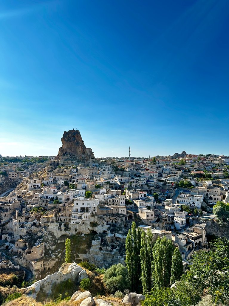 Uçhisar hilltop fortress and cave architecture