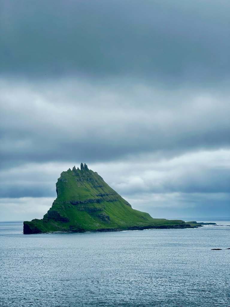 Tindhólmur island rising from the sea