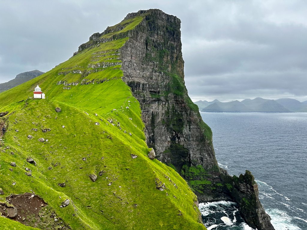 Kallur lighthouse on Kalsoy Island, Faroe Islands