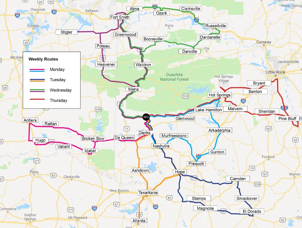 Delivery Route Map