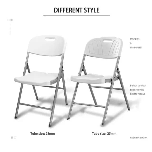White Plastic Folding Chair