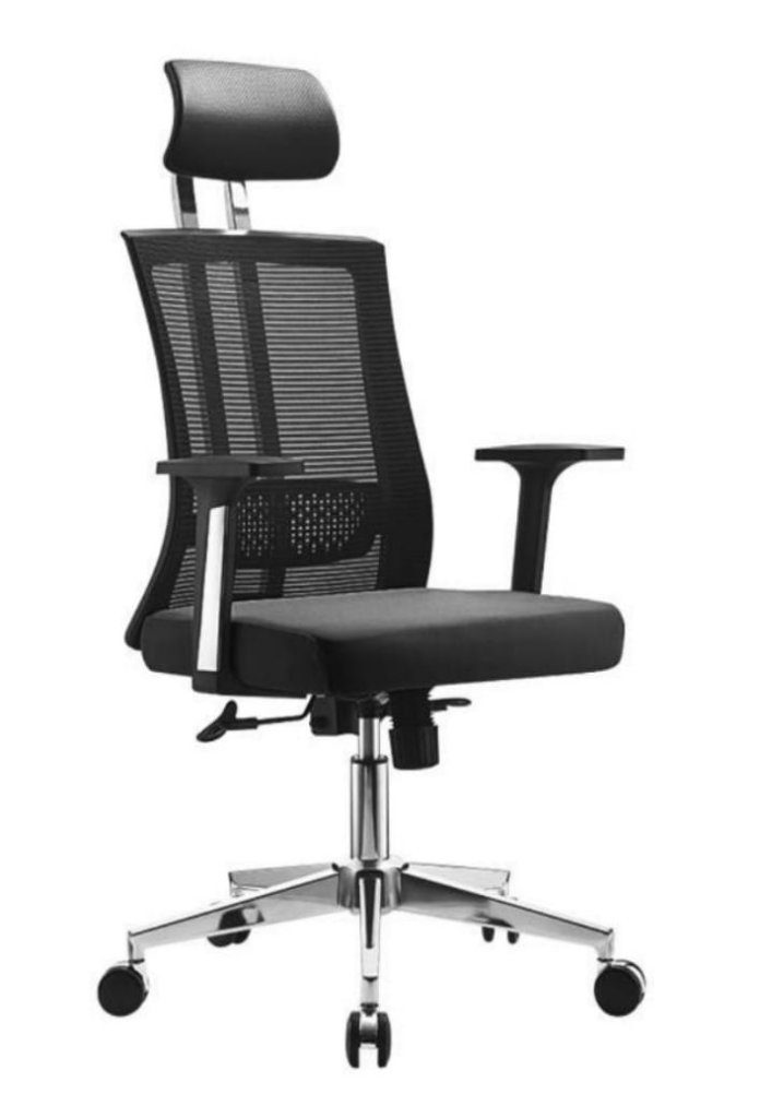 Executive High-Back Chair (Black Leather)
