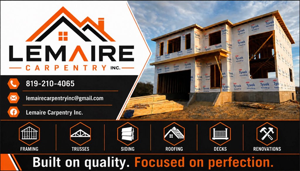 Lemaire Carpentry Inc. — Built on quality. Focused on perfection.