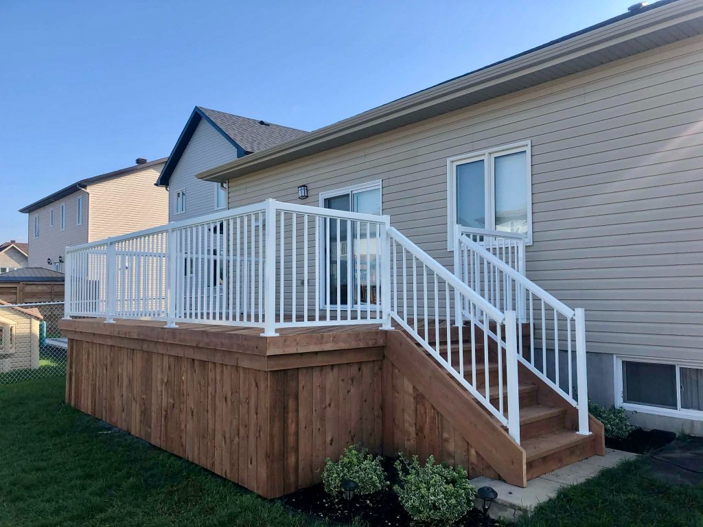 Pressure-Treated Deck with Aluminum Railing — Ottawa