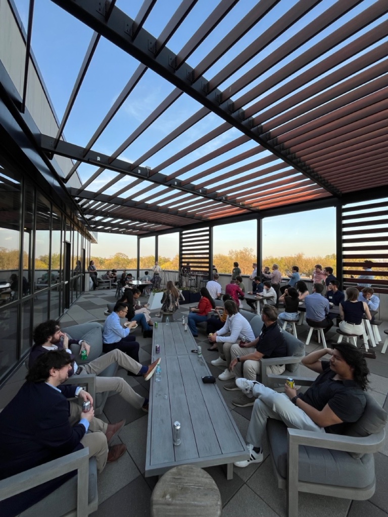 Rooftop event gathering
