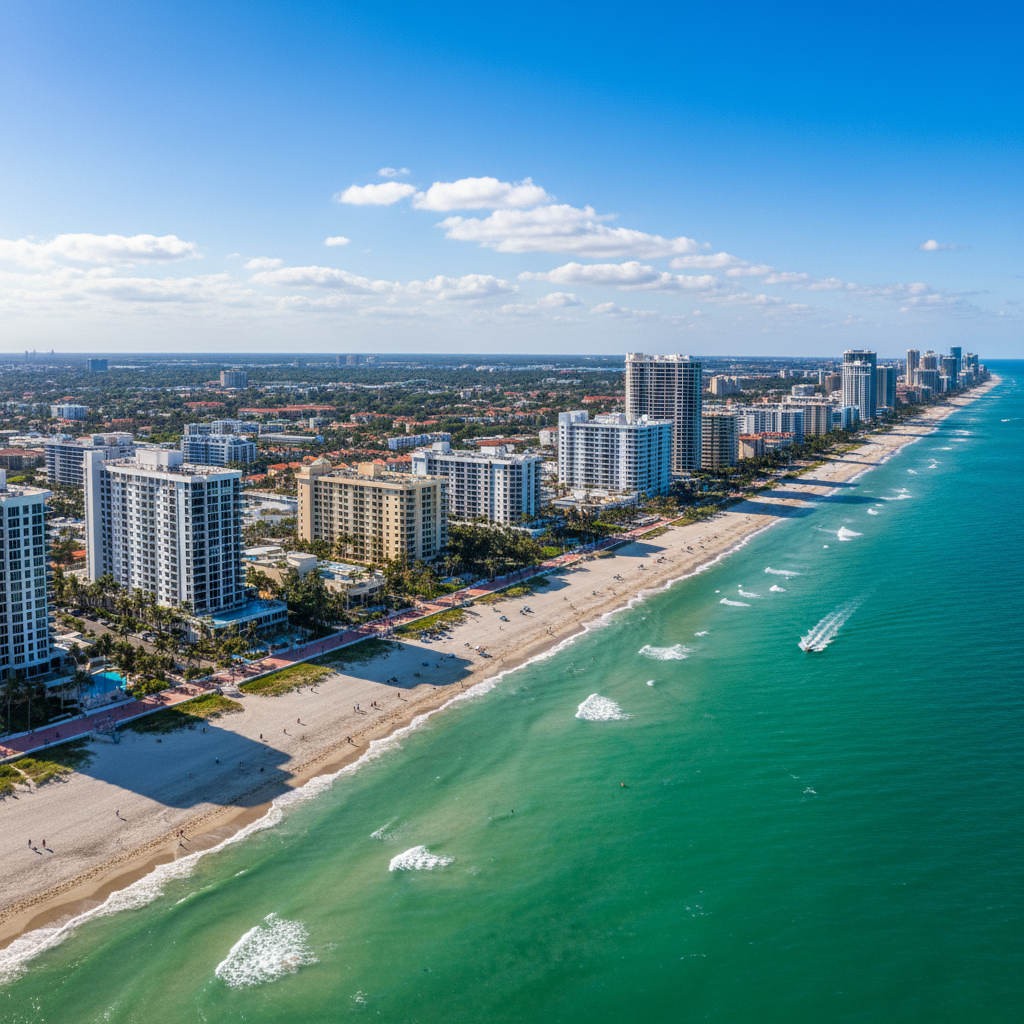 Miami Beach aerial view