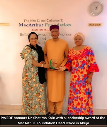 PWEDF honours Dr. Shetima Kole at MacArthur Foundation Head Office