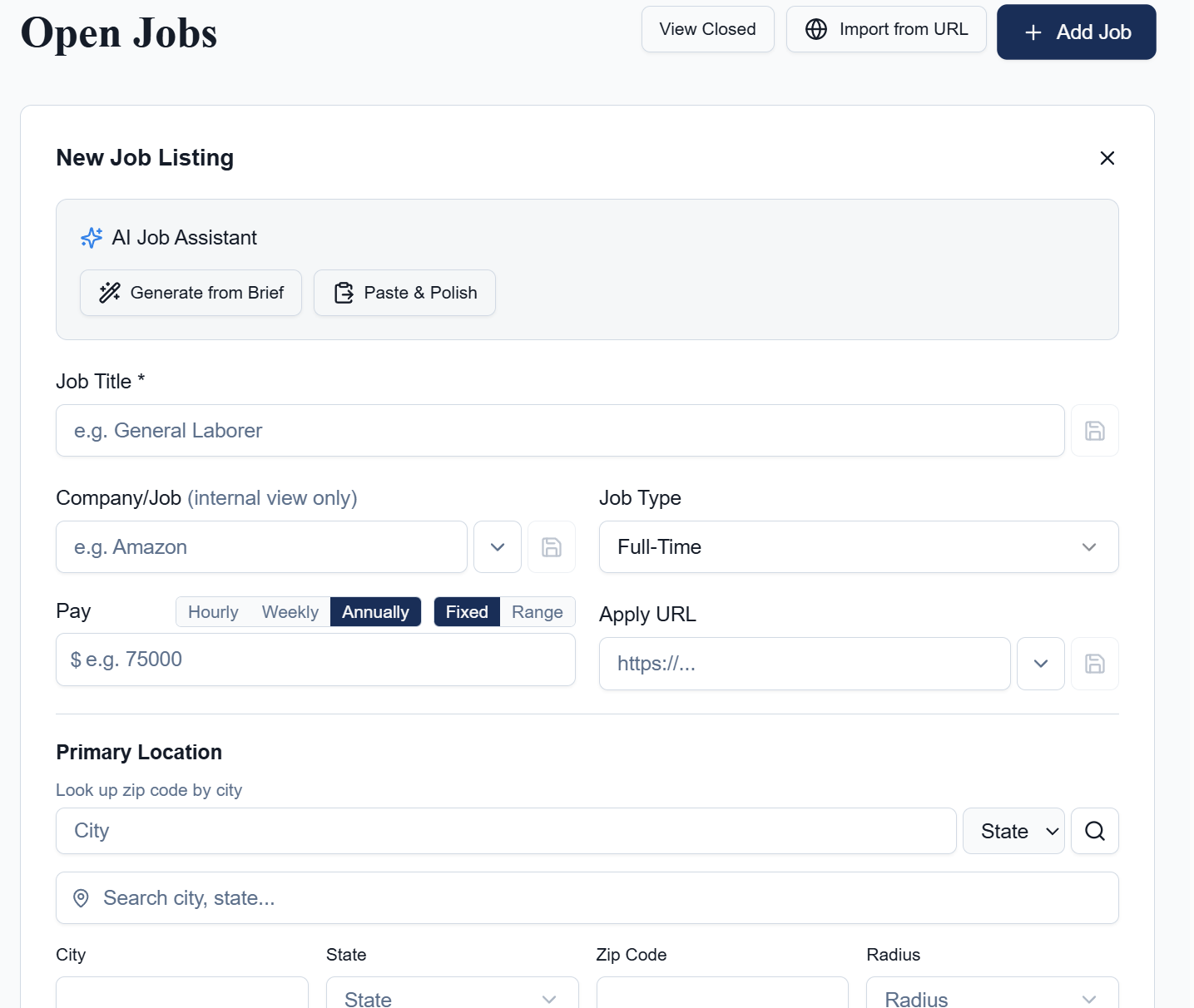 Post Jobs with AI Assist