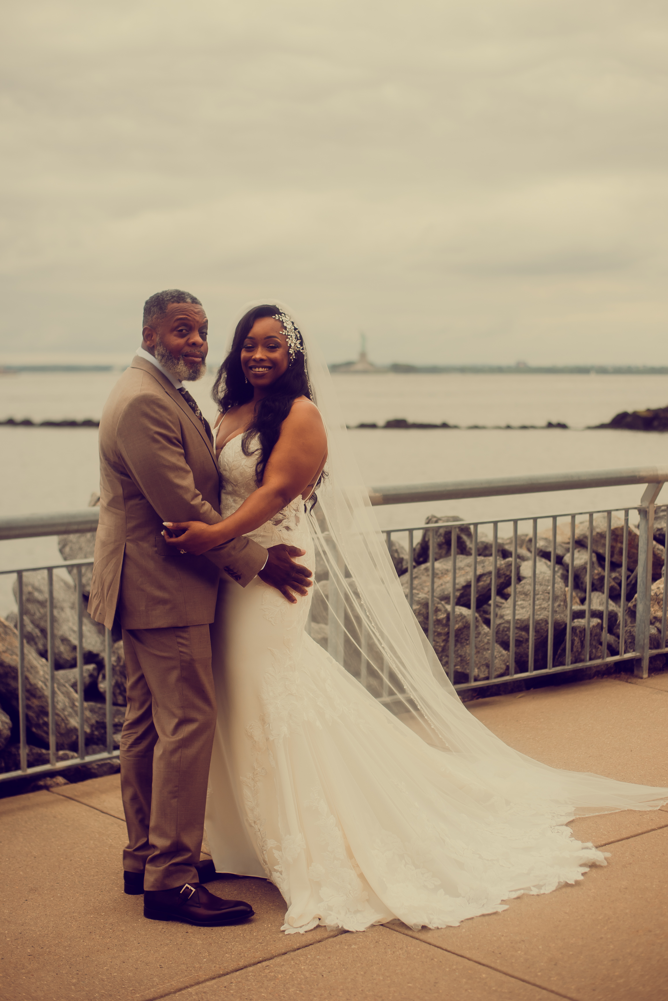 Bride and groom sharing a quiet moment