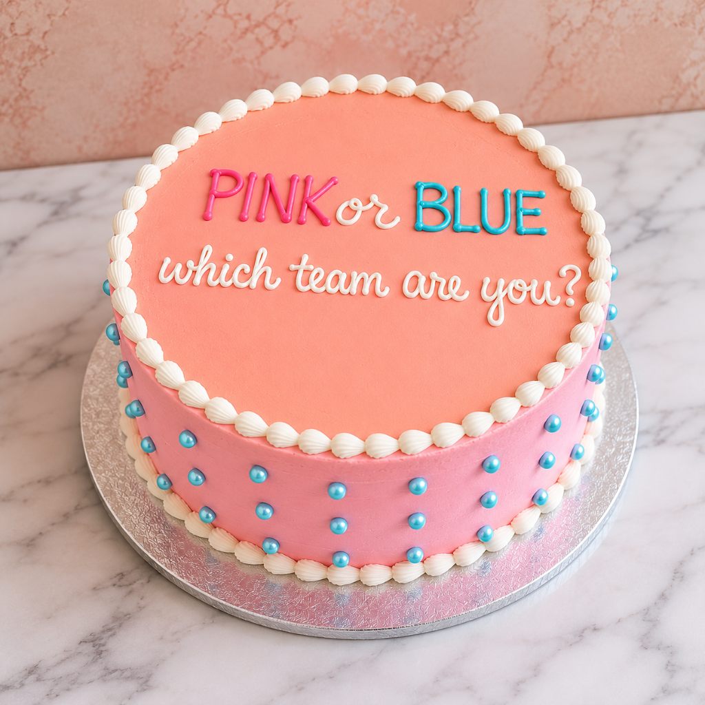 Gender Reveal Cake 8 – GR8