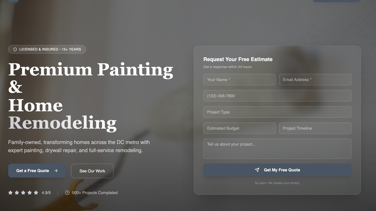 Painting/interior remodeling Template  template preview