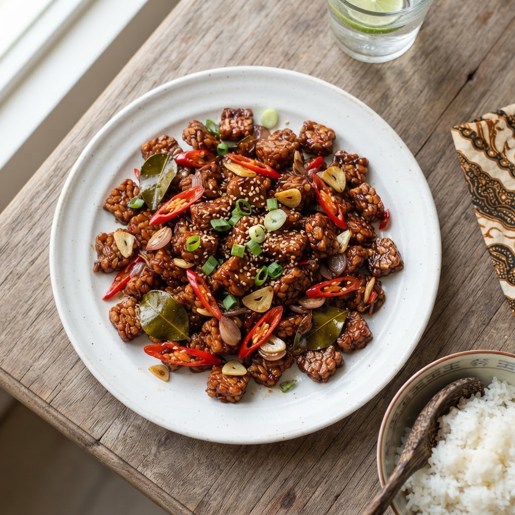 Photo de la recette Tempe Orek — plat indonésienne maison