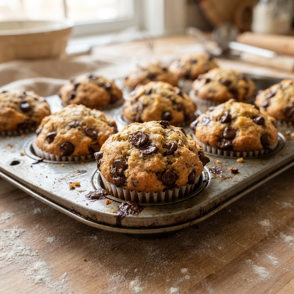Photo de la recette Muffins aux pépites de chocolat — snack américaine maison