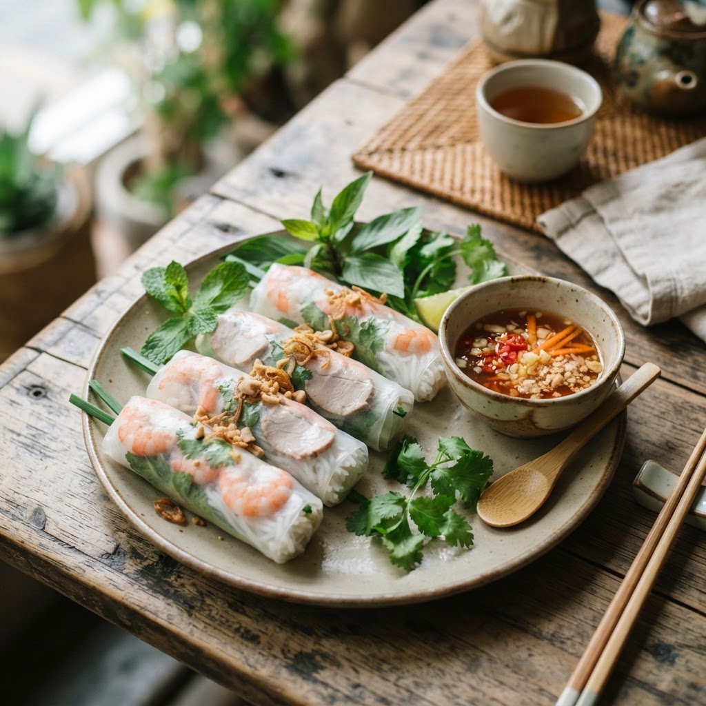 Photo de la recette Goï cuon — rouleaux de printemps — entrée vietnamienne maison
