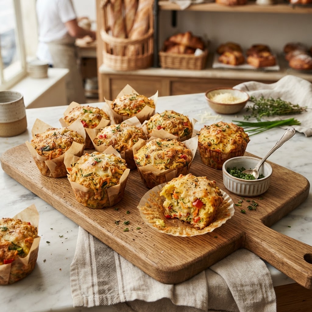 Photo de la recette Muffins Salés aux Légumes et Comté — snack française maison