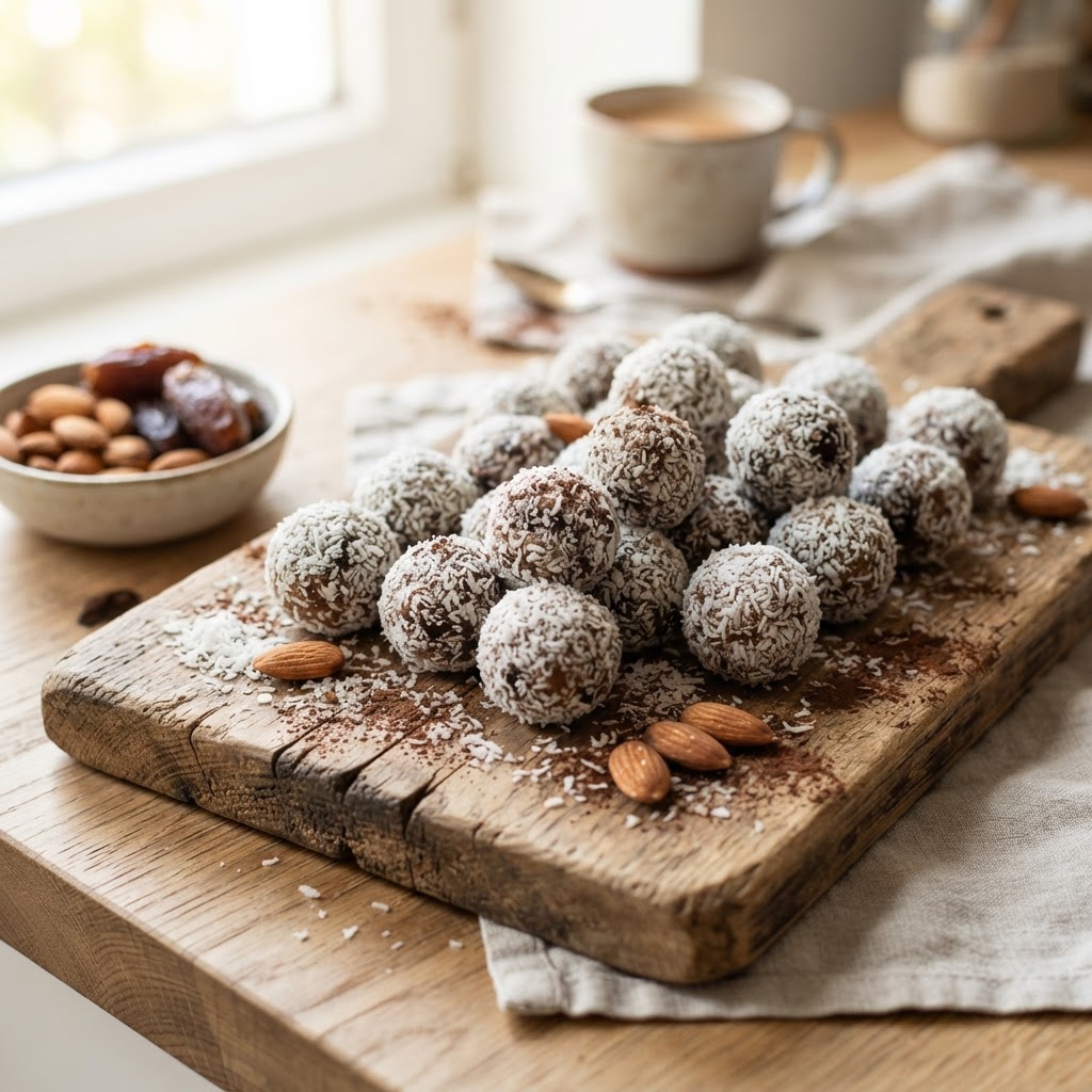 Photo de la recette Energy balls cacao-amande — snack healthy maison